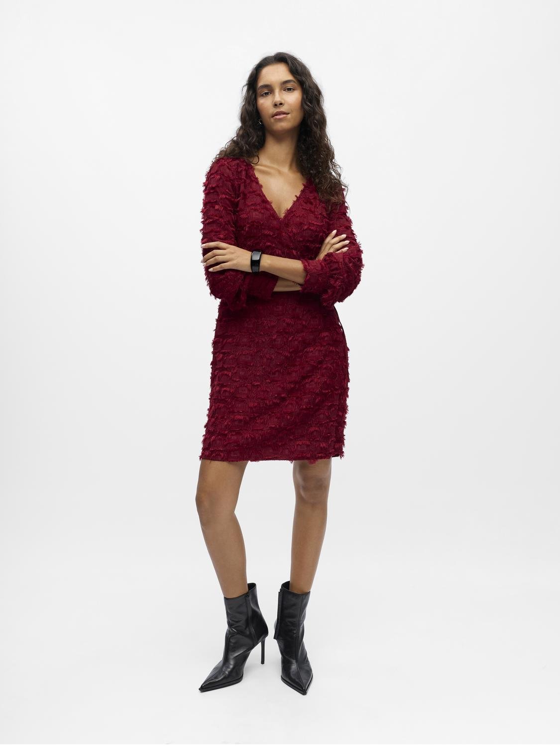 OBJDARIA Short Dress - Karanda Red - VERO MODA & VILA Bergvik